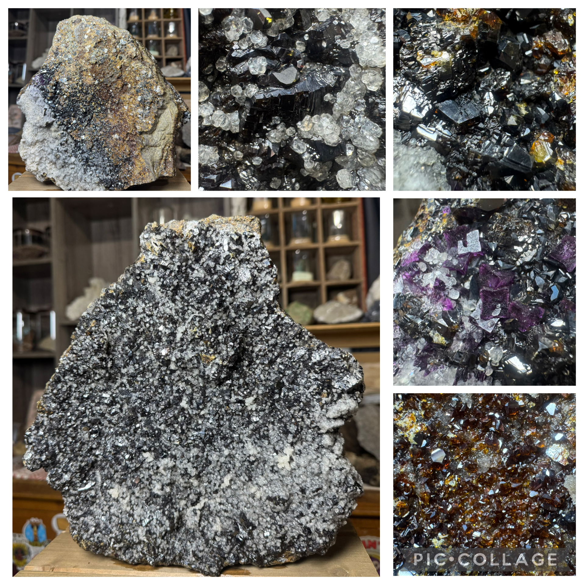 Old stock Sphalerite and Calcite w/ minor Fluorite