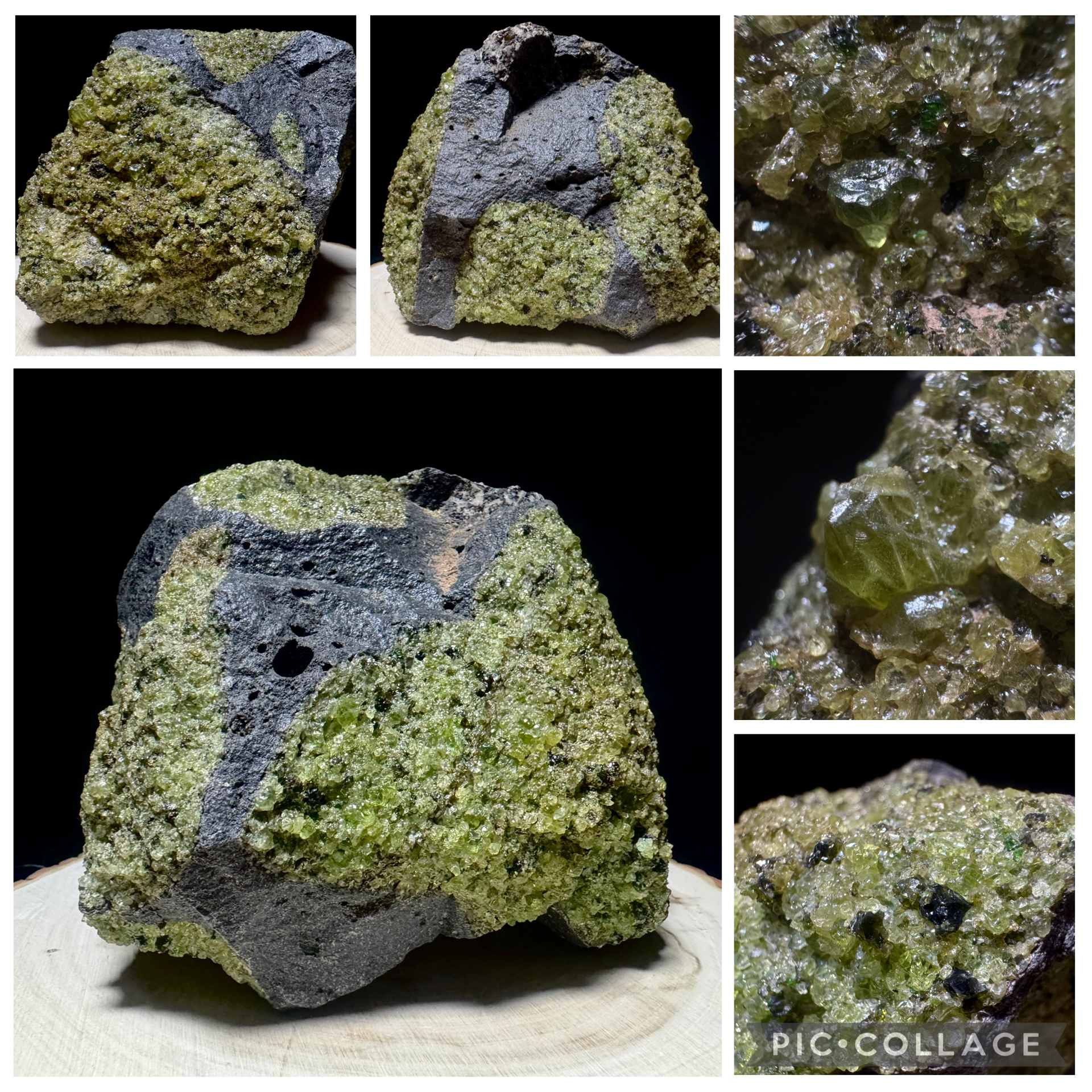 Peridot Mesa Peridotite Xenolith in Basalt Matrix