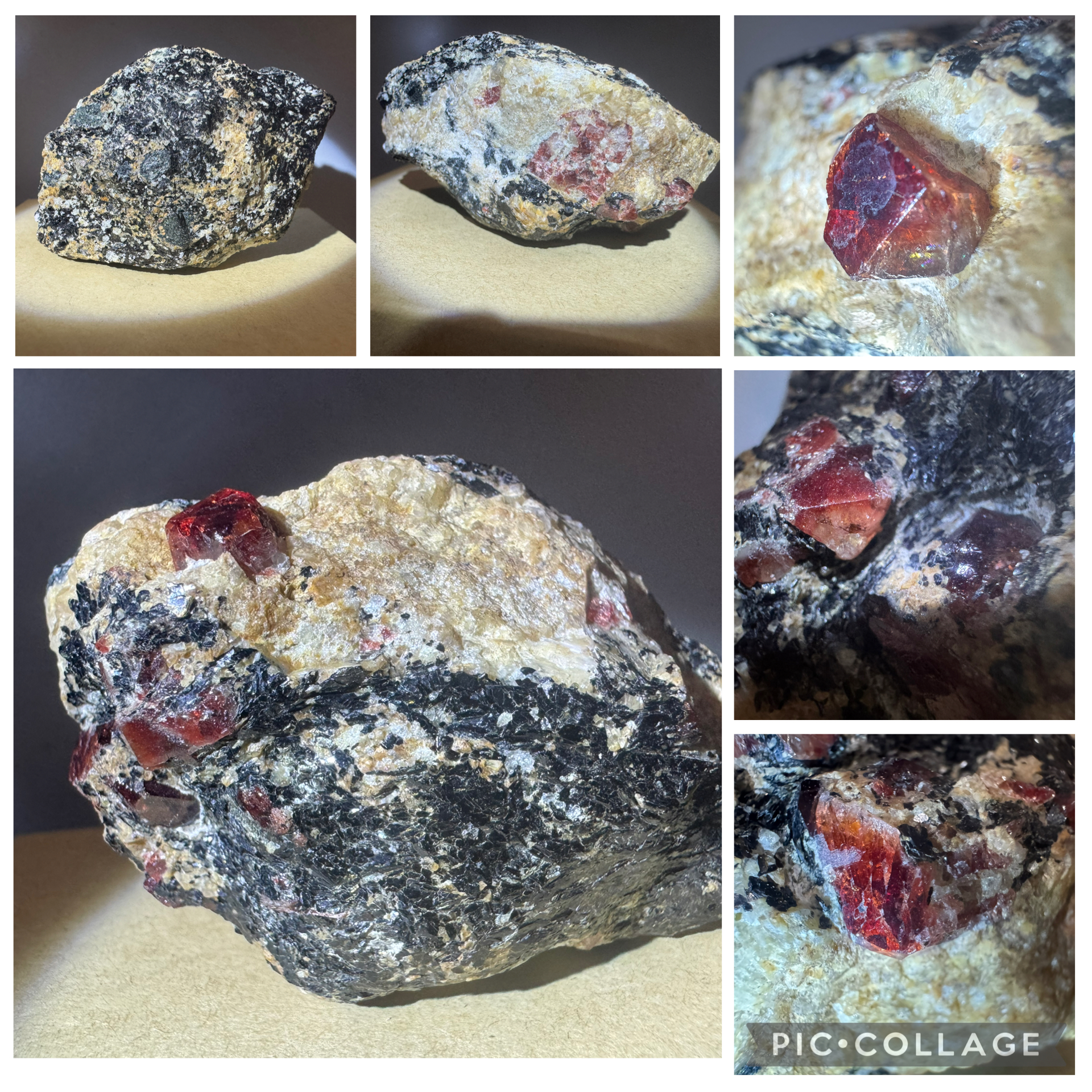 Pakistani Red Zircon Crystal on Matrix 